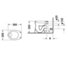 Duravit DuraPlus 106090000 Унитаз напольный 390х300 мм, для независимого подключения воды, модель для детей, слив в стену, цвет белый
