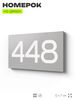 Номер на дверь 448, табличка на дверь для офиса, квартиры, кабинета, аудитории, склада, серая 120х70 мм, Айдентика Технолоджи