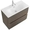 BelBagno UNO-MINI-700-2C-SO-СO База под раковину подвесная с фрезерованными ручками по всей длине фасада с двумя выкатн. ящ., Бежевый Мат.,700x395x608