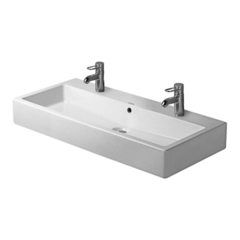 Duravit Vero 454100024 Раковина для мебели, c переливом, с 2 отв. под смес., 1000x470мм, цвет: Белый фото