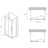 Abber Schwarzer Diamant AG30110BMH-S70BM-S70BM Душевой уголок, 110x70x195, цвет: чёрный