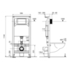 TECE S401104 TECEspring комплект 4 в 1 Застенный модуль,панель смыва с круглыми кнопками, черный матовый/ободок черный мат