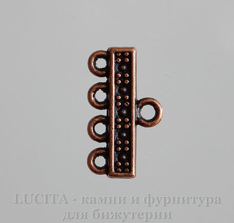 Коннектор (1-4) 21х12 мм (цвет - античная медь), пара