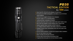Фонарь Fenix PD35 TAC 1000 люмен