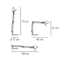 Настольная лампа Tolomeo Micro Table A011860 оранжевый
