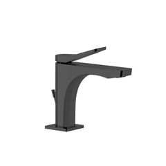 Gessi Rilievo 59001#299 Смеситель для раковины на 1 отв. с донным клапаном h=153мм, излив 126мм , цвет: nero XL фото