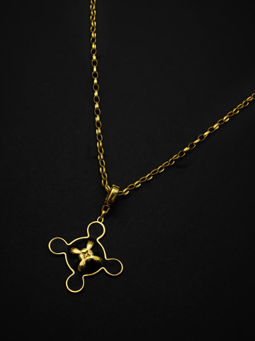 Подвеска Эрраи max, серебро 925, позолота 18k 6