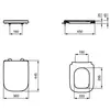 Ideal Standard i.life A T453001 Сиденье и крышка для унитаза стандарт, wrapover, дюропласт, металлические шарниры Euro White (Евробелый)
