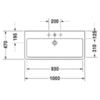 Duravit Vero 454100041 Раковина для мебели, без перелива, с 1 отв. под смес., 1000x470мм, цвет: Белый