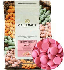 Шоколад розовый со вкусом клубники Callebaut (Коллебаут) , 100 гр