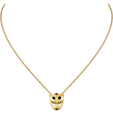 Колье цепочка с подвеской голова ПАНТЕРЫ коллекция PANTHERE качество rose/white VGOLD