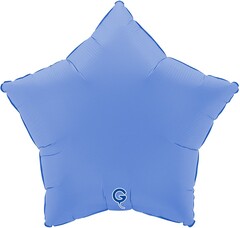 Шар Г 18''/46 см, Звезда, Матовый, Голубой Лотос, 1 шт.