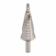 Сверло ступенчатое 4-30мм (Спиральное) HSS-G 14ступ. L100мм хв. 10мм MASTER-TOOL 101052PRO