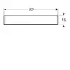 Geberit Option 500.583.00.1 Зеркальный шкаф с подсветкой, три двери, 90x70x15см