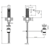 Gessi 316 54407#707 Смеситель для биде на 1 отверстие, с донным клапаном, излив 118мм, цвет: brushed black metal pvd