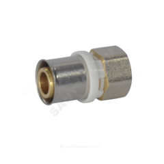 Муфта МП латунь никель пресс Дн 16х3/4" ВР ГОСТ 32415-2013 8002 Aquasfera 8002-02