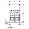 Geberit Duofix 111.524.00.1 Монтажный элемент для биде