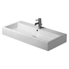 Duravit Vero 454100044 Раковина для мебели, без перелива, с 3 отв. под смес., 1000x470мм, цвет: Белый фото