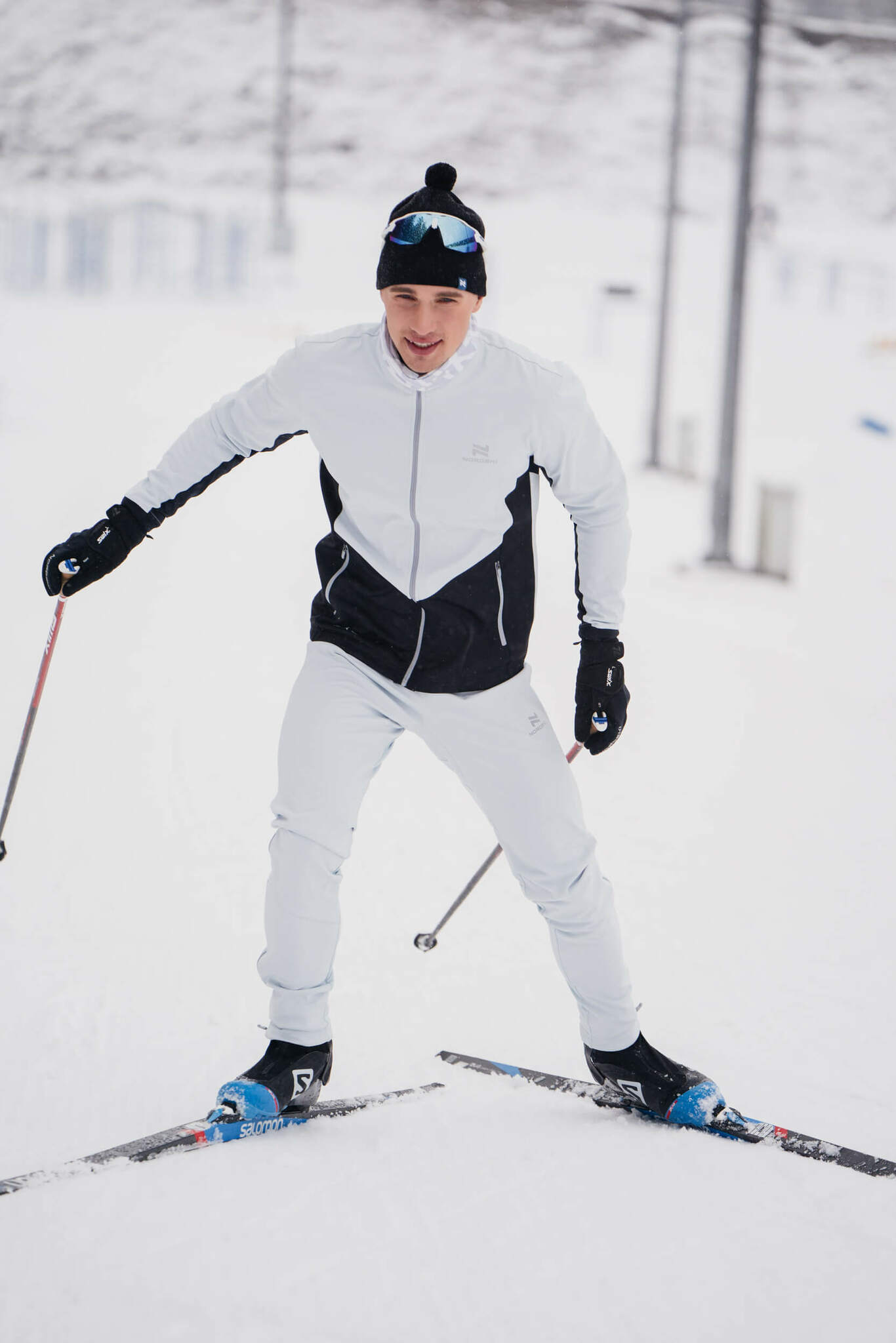 Мужская тренировочная лыжная куртка Nordski Pro pearl blue-black - 4