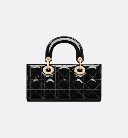 Сумка Dior Lady D-joy из лакированной кожи, черный
