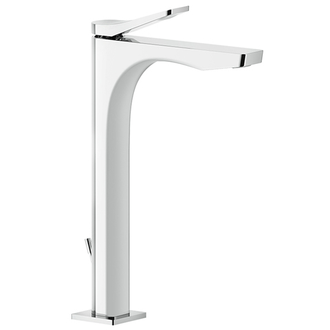 Gessi Rilievo 59003#031 Смеситель для раковины на 1 отв. с донным клапаном h=297мм, излив 154мм , цвет: хром
