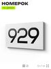 Номер на дверь 929, табличка на дверь для офиса, квартиры, кабинета, аудитории, склада, белая 120х70 мм, Айдентика Технолоджи