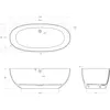 Cezares CZR-STREAM-170-78-56-SSB Ванна из искусственного камня Solid Surface 1700x780x560