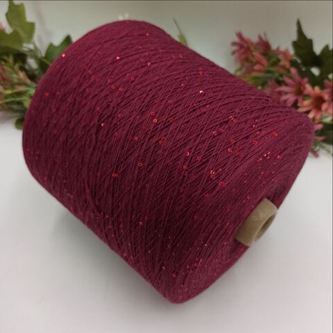 Cotton Sequin Two 100% хлопок, пайетка 2мм 1000м/100гр 015 Вишня