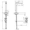 Gessi Rilievo 59003#031 Смеситель для раковины на 1 отв. с донным клапаном h=297мм, излив 154мм , цвет: хром