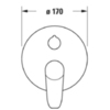 Duravit B.1 B14210012010 Смеситель для душа скрытого монтажа (наружная часть круг) с переключателем и перепускным клапаном, цвет: хром
