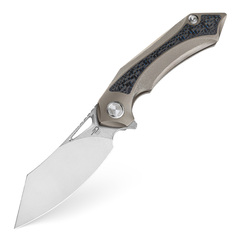 Фото Складной нож Bestech Kasta, сталь M390, FrameLock, рукоять Титан/Carbon