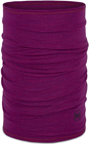 Шерстяной шарф-труба Buff Merino Lightweight Solid Magenta фото 1