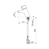 Delabie 795000 TEMPOMIX (раковина)  F3/8",  ручка Bayblend® , ~7 сек + запорные вентили