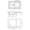 Lemark Imandra 9910030 Кухонная мойка 760 врезная прямоугольная с крылом из кварцгранита цвет: Шампань