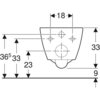 Geberit Smyle Square 500.379.01.1 Подвесной унитаз, с укороченным вылетом, закрытая форма, Rimfree