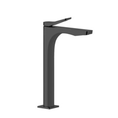 Gessi Rilievo 59004#299 Смеситель для раковины на 1 отв. без донного клапана h=297мм, излив 154мм , цвет: nero XL фото
