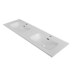 BelBagno BB1400-2-ETL Керамическая раковина с двумя чашами, 141x46.5, цвет: белый фото