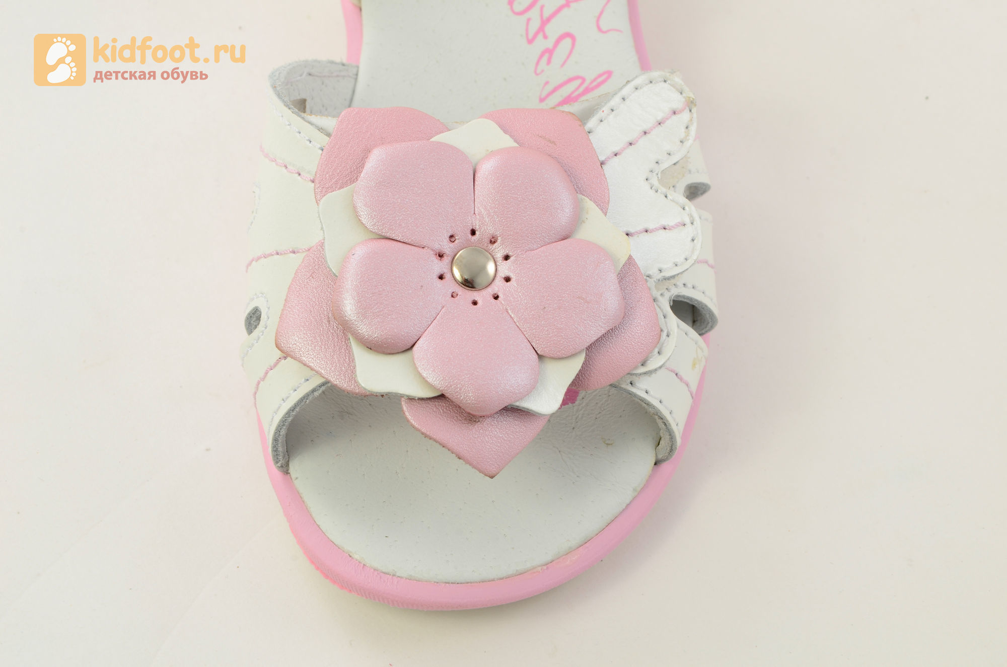 Детские босоножки Котофей 522059-22 из натуральной кожи, для девочки, белые