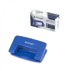 Дырокол Alingar 10л., металлический, синий