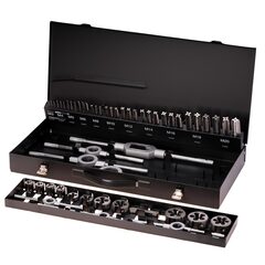 Набор метчиков и плашек M3-M20 54пр HSS-G Terrax by Ruko A245040