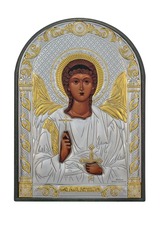 Икона Ангел Хранитель, пластик 96х138 мм — шелкография на сусальном золоте