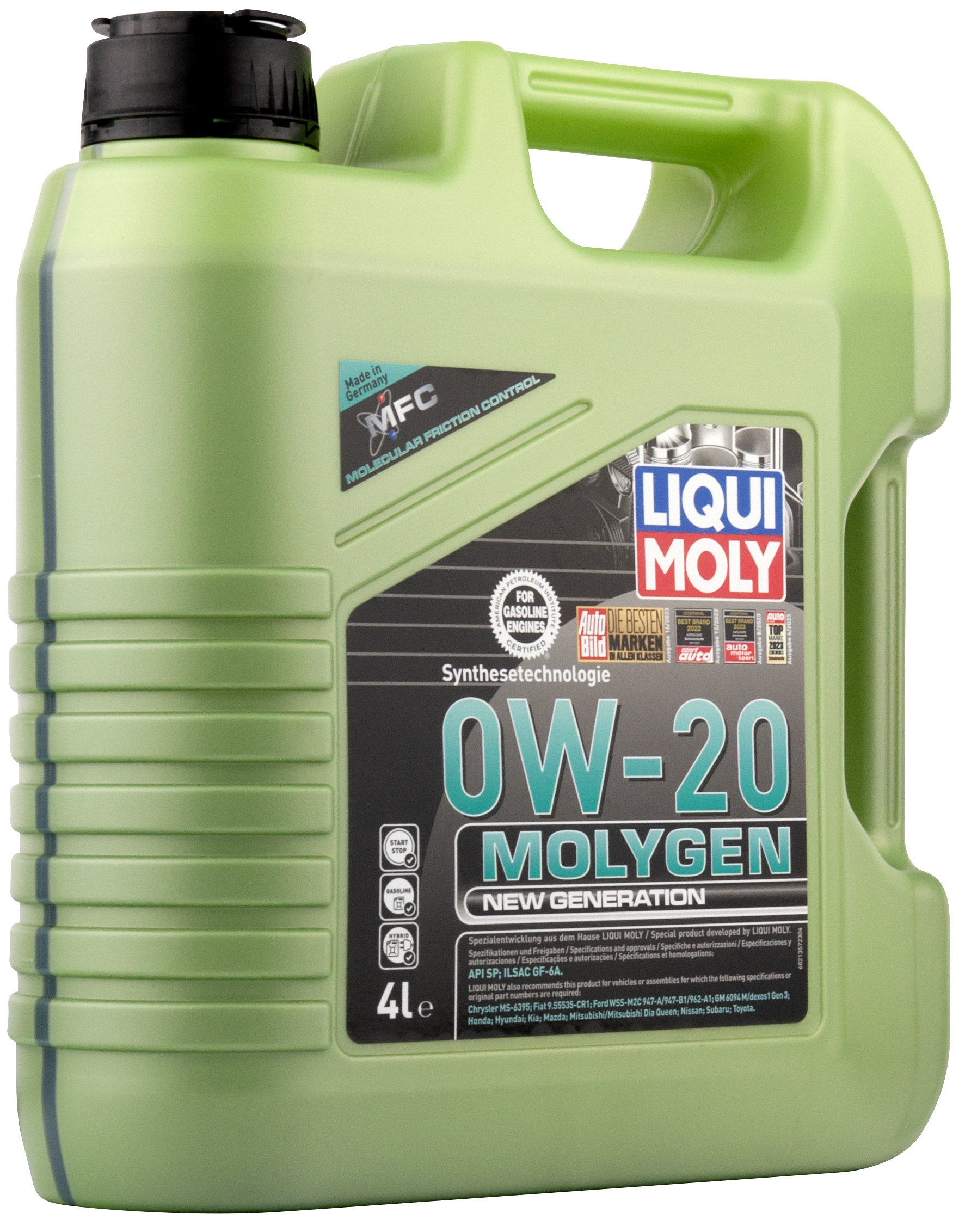 Масло моторное Liqui Moly Molygen New Generation 0W20 hc-синтетическое 4л