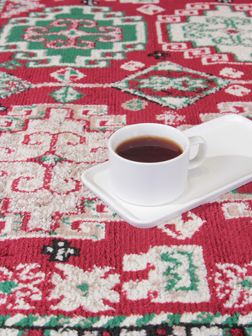 ковёр DARGA 1,5*2,3 м (F667 RED-CREAM) прямой