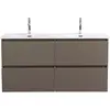 BelBagno UNO-1200-4C-SO-СO База под раковину подвесная с фрезерованными ручками по всей длине фасада с четырьмя выкатн. ящ., Бежевый матовый, 1200x455x608
