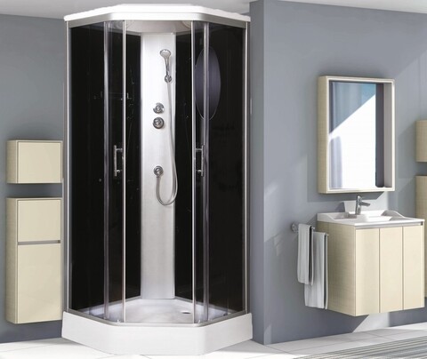 Душевая кабина Niagara Ultra NG-2506-01 (90х90х220) низкий поддон(16см),стекло тонированное