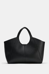 ZARA СУМКА-ШОПЕР, ЧЕРНЫЙ