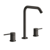 Gessi 316 54411#707 Смеситель для раковины на 3 отверстия, без донного клапана, излив 156мм, h=269мм, цвет: brushed black metal pvd