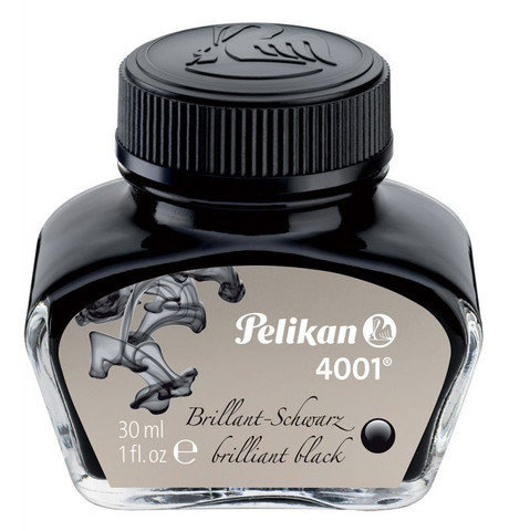 Флакон с чернилами Pelikan Ink 4001 76, Brilliant Black, 30 ml  (301051)