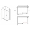 Abber Schwarzer Diamant AG30110B5-S60B5 Душевой уголок, 110x60x190, цвет: чёрный