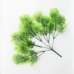 Пальма зеленая с патиной, зелень искусственная, 35 см., набор 2 букета